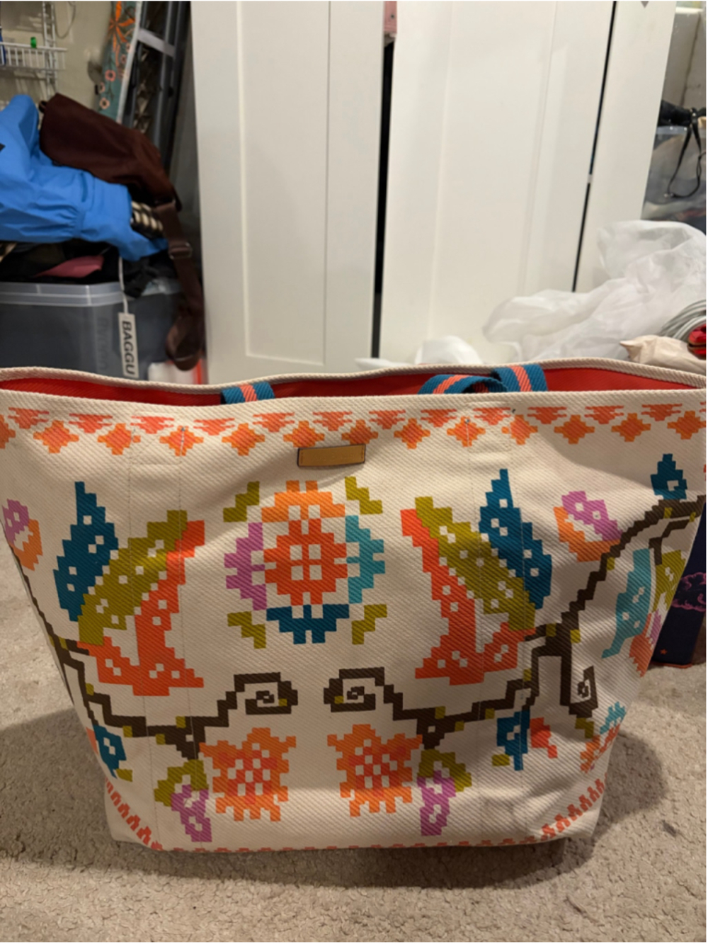 Huge Vera Bradley canvas beach bag